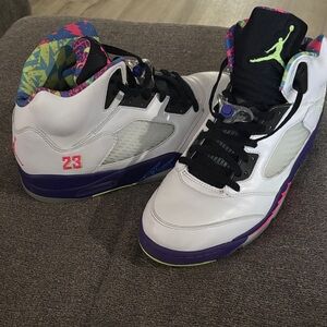 Jordan Sneakers White and Purple